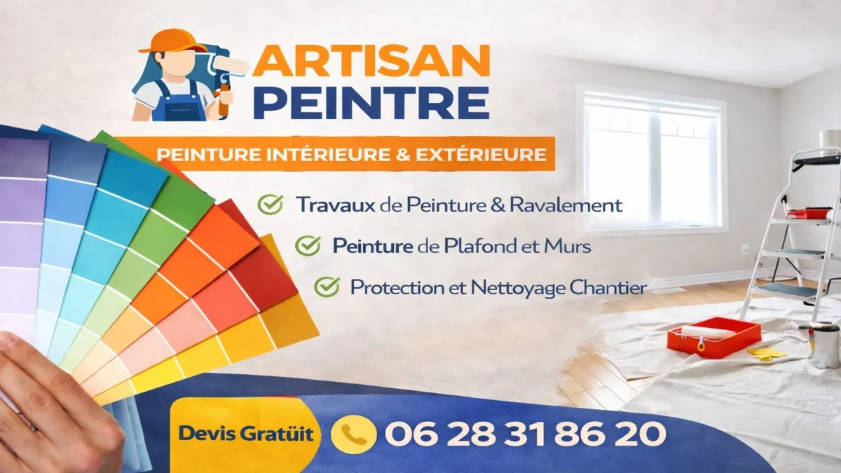 Artisan peintre à Marseille 13006 pour travaux de peinture intérieure et extérieure soignée