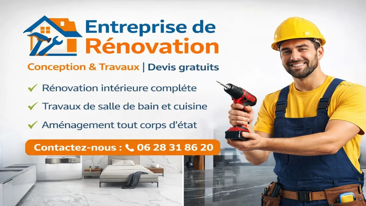 Entreprise de rénovation à Velaux pour travaux de rénovation intérieure et extérieure