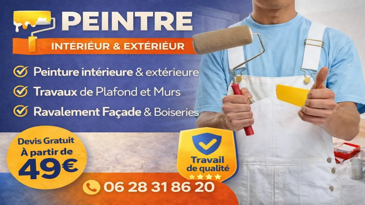 Peintre en bâtiment à Saint-cannat pour travaux de peinture intérieure et extérieure
